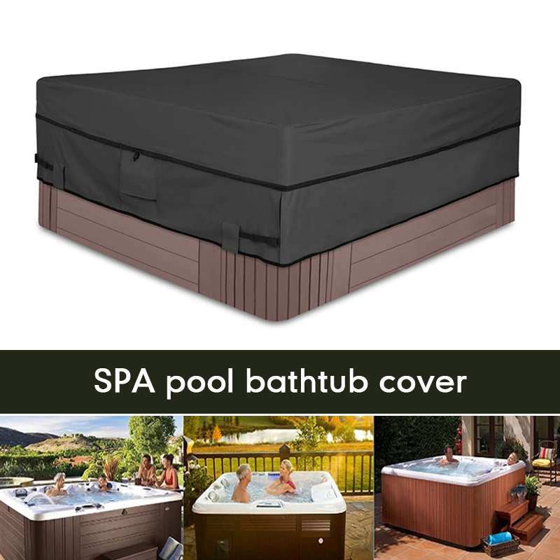 Pool Cover Waterproof - 防水スクエアサンシェードカバー,落下防止,ホットタブ,バスタブ,スイミングプール,庭,パティオ,屋外スパ,ダストカバー