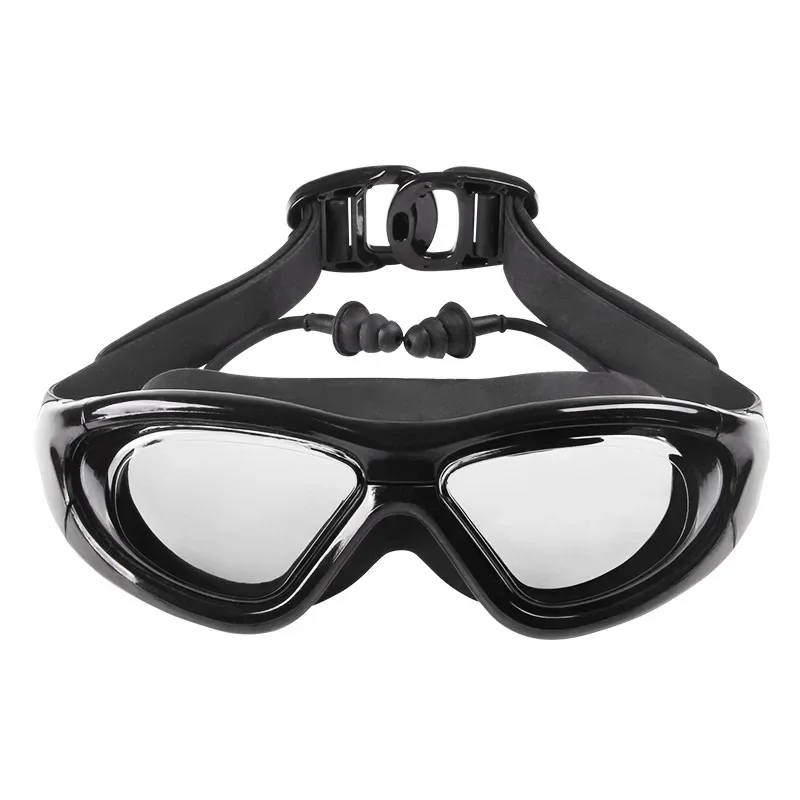 Swim Goggles Anti Fog Uv - 近視-男性と女性のための防曇スプレー付きシリコン水泳用ゴーグル