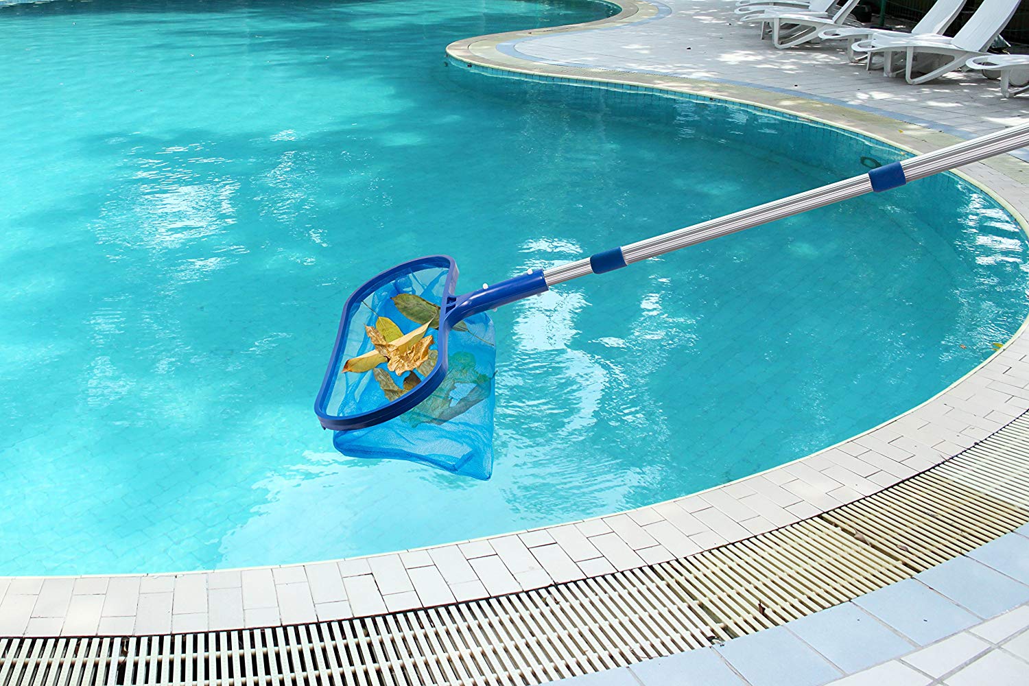 新しいプールリーフクリーニングネットスキマー+伸縮ポール取り - Pool Skimmer Net のレビューと価格