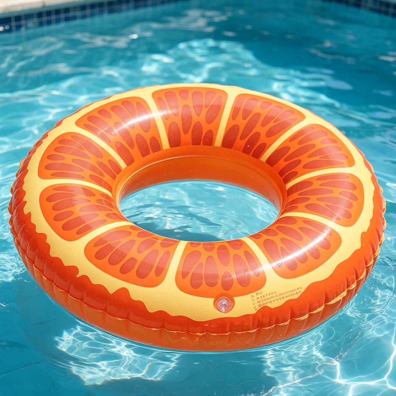 1PC オレンジスライスインフレータブル水泳リングプールフロ - Pool Float Ring Inflatable のレビューと価格