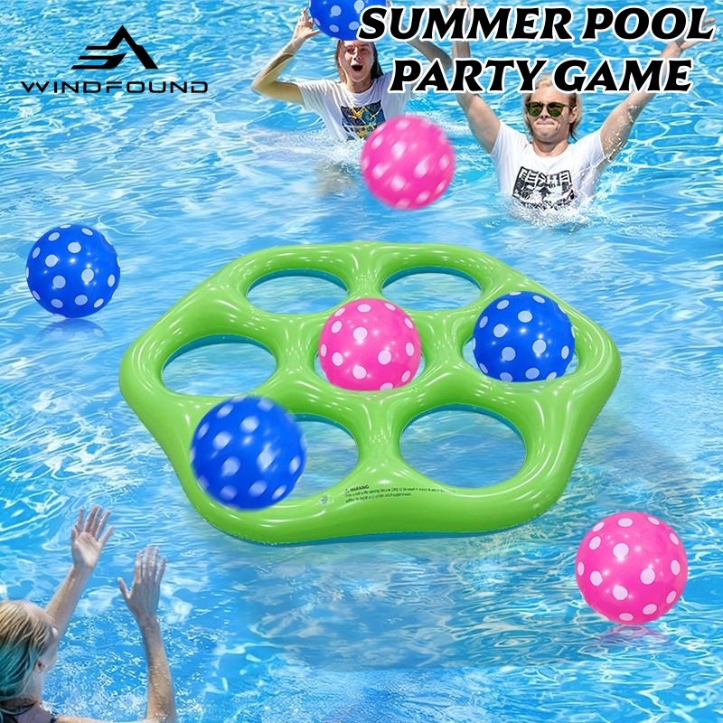 インフレータブル六角形リングトスプールおもちゃ PVC フロ - Pool Float Ring Inflatable のレビューと価格