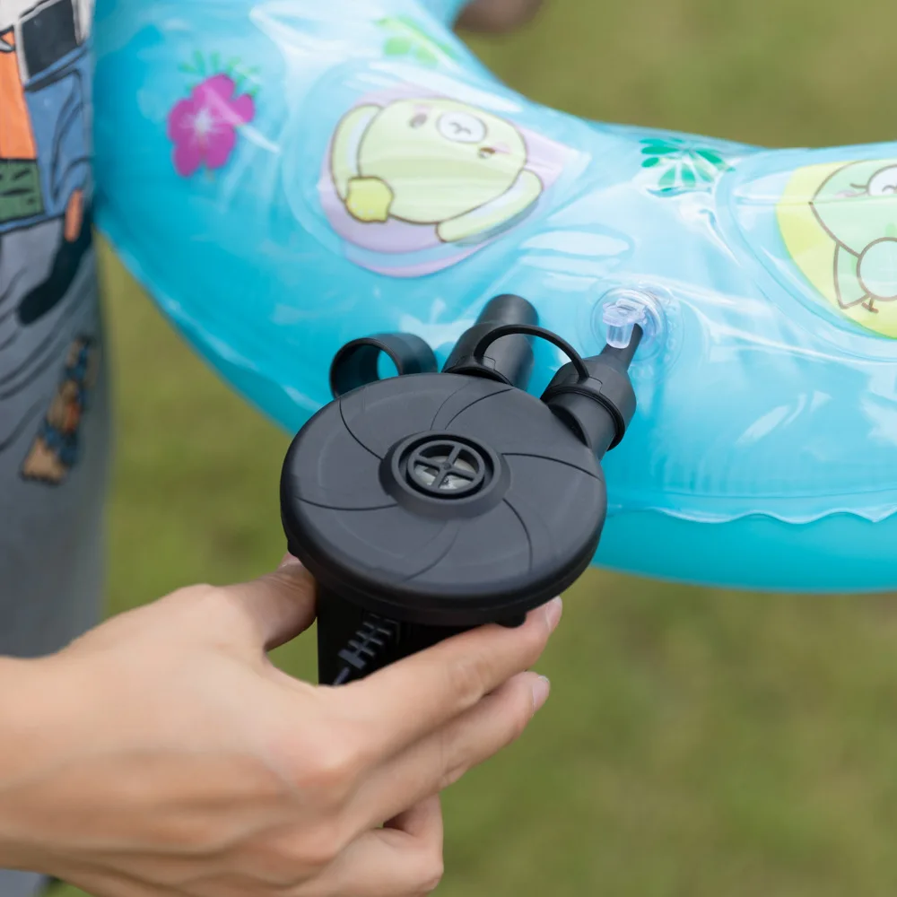 複数のノズル付きポータブル電動エアポンプ - 水泳用浮き輪、 - Pool Lounger Inflatable のレビューと価格