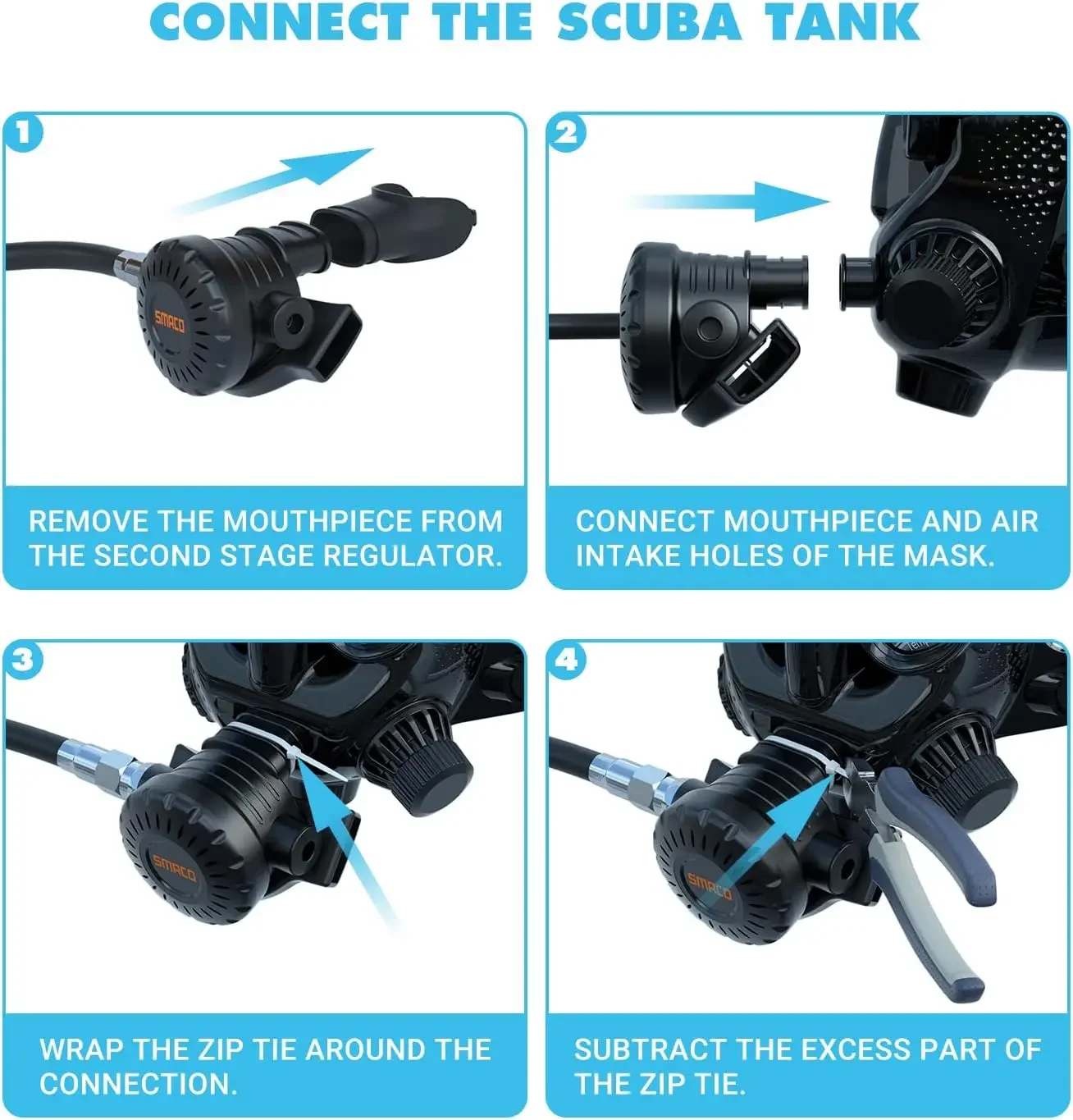 カメラマウント付きトリミックスフルフェイスダイビングマスク、 - Snorkel Mask Full Face のレビューと価格