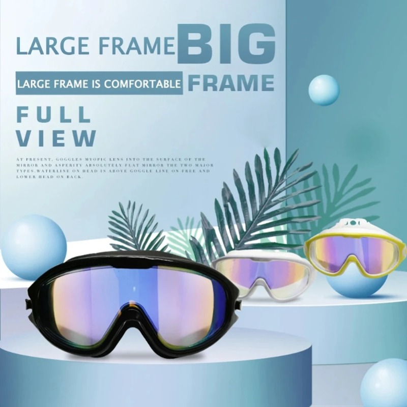 水泳ゴーグル ビッグフレーム水泳ゴーグル ビッグフレーム H - Swim Goggles Anti Fog Uv のレビューと価格