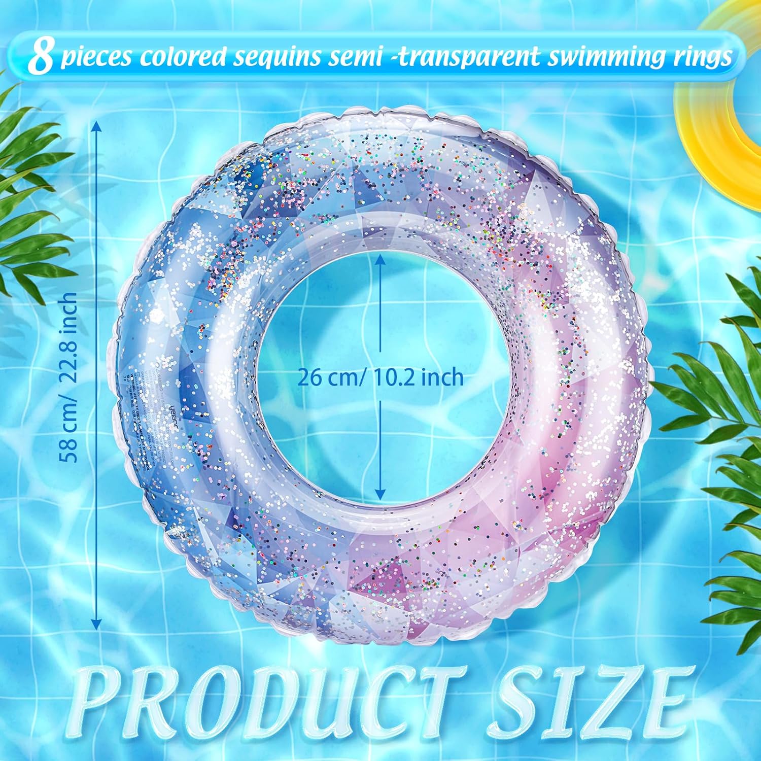 8個入り インフレータブルプールフロート おもちゃ スイムチ - Pool Float Ring Inflatable のレビューと価格