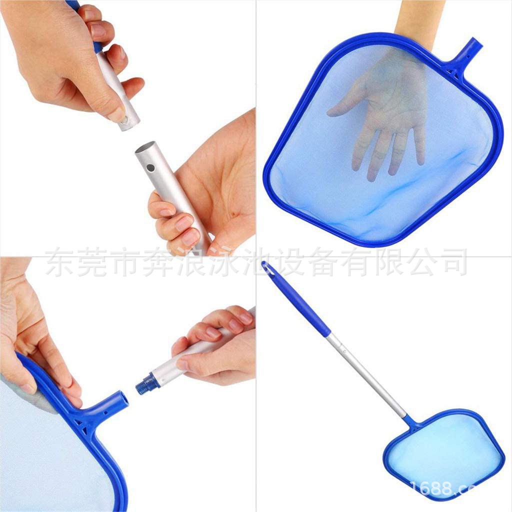 48インチプールリーフネット、5つのアルミポール付き、浅いメ - Pool Skimmer Net のレビューと価格