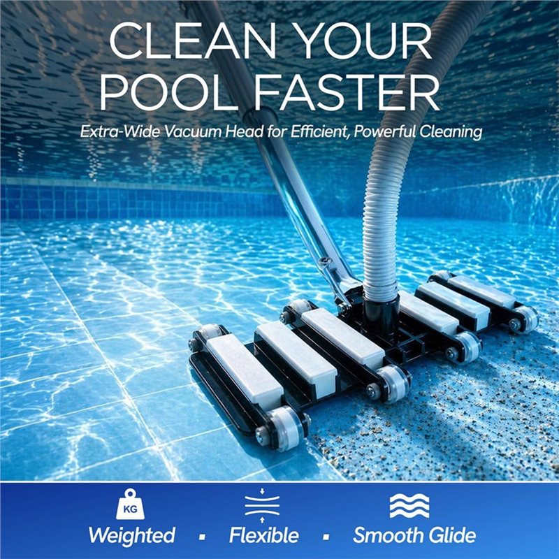 A64T 手動式プールクリーナーヘッド、サイズ：49x19c - Pool Vacuum Manual のレビューと価格